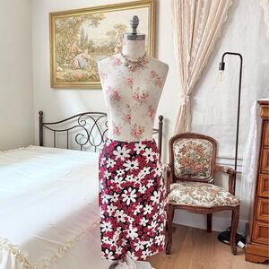 Floral Midi Skirt  90s Emergency Exit